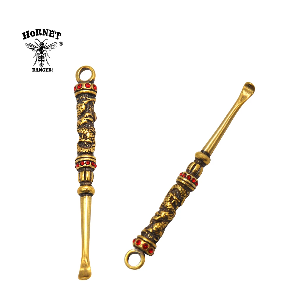 

10pcs Brass Dragon Winding Column Metal Snuff Spoon Sniffer Snorter Powder Hoover Hooteer Snuff Tobacco Pipe Shovel