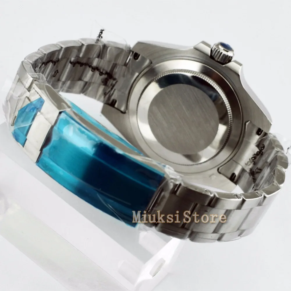 Часы наручные мужские с керамической рамкой светящиеся автоматические 43 мм