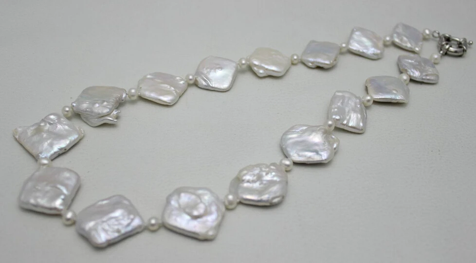 Wholesale prices Fast SHIPPING 0002983 White Freshwater pearl Necklace Strand/String&quotHandmade&quotAlloy HOT sell | Украшения и