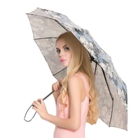 high quality fully automatic umbrella men rain woman anti uv rain sunshine windproof umbrella 3 folding business gift umbrella