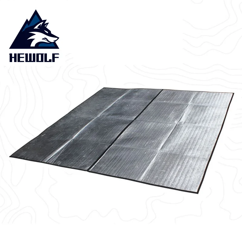 Коврик для кемпинга Hewolf 290x290 см водонепроницаемый из двойной алюминиевой пленки |