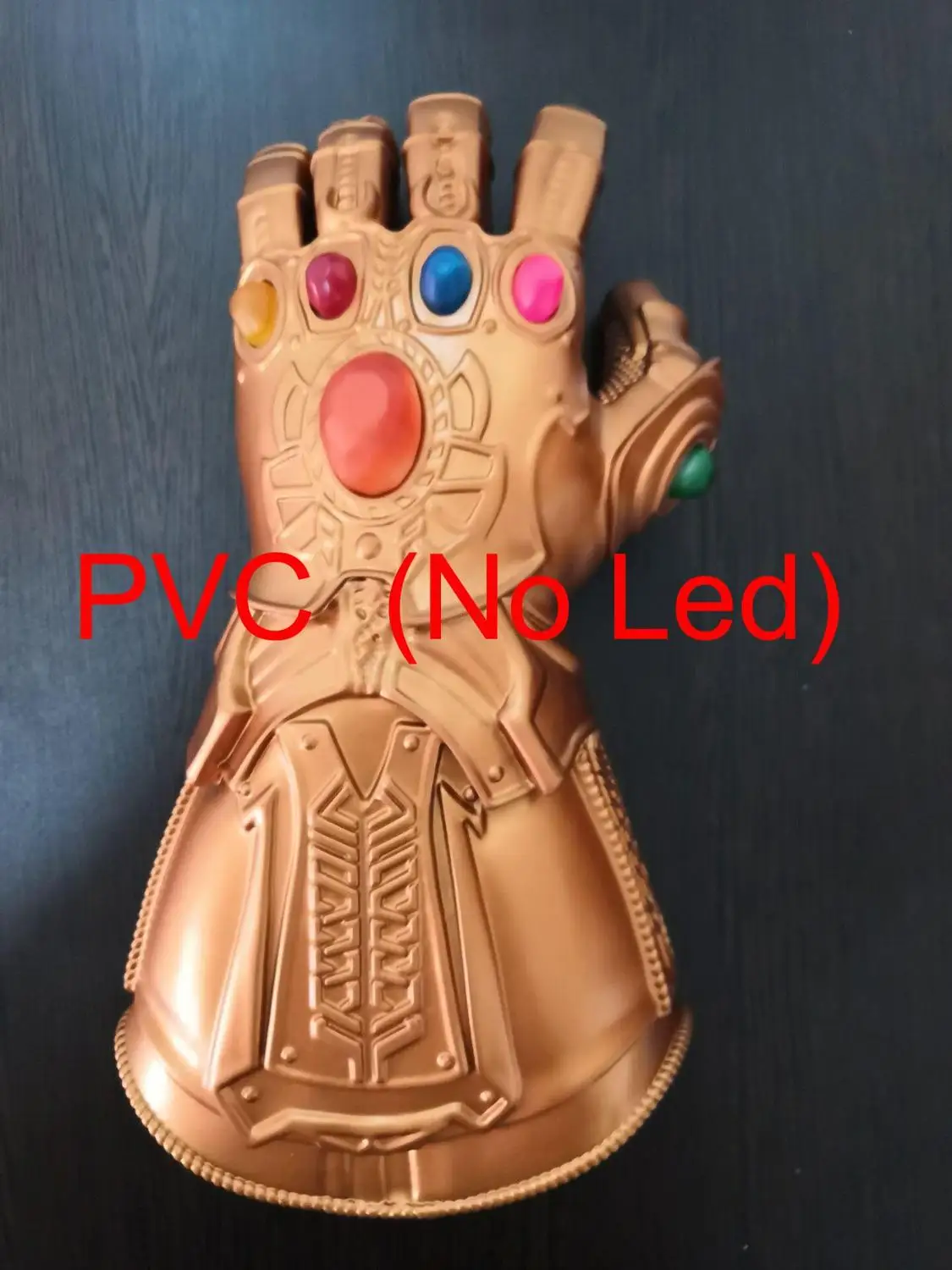 pvc No Led Светодиодный светильник Thanos Infinity Gauntlet Мстители Бесконечность войны косплей горячая ПВХ/латекс светодиодный перчатки для игрушки для детей и взрослых подарок костюм реквизит - Цвет: pvc No Led