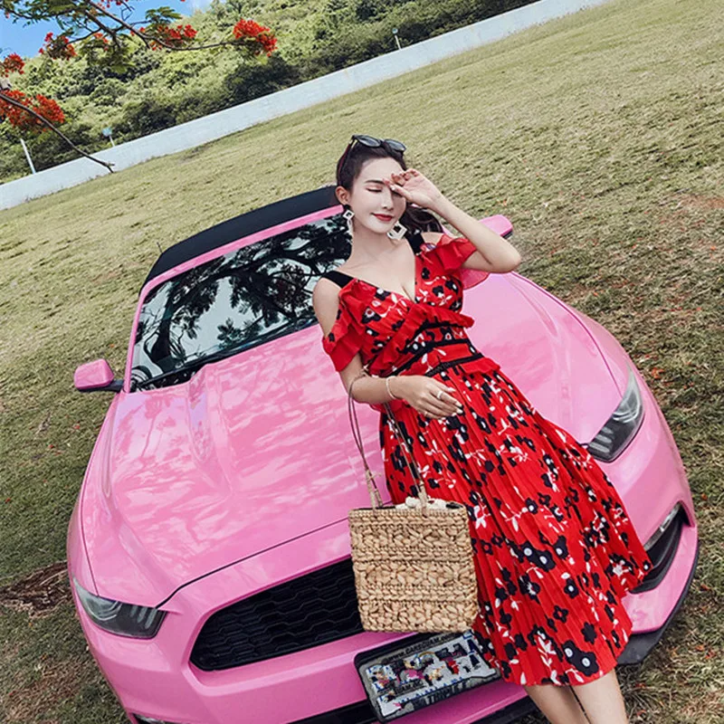 2019 Новое Женское летнее платье Vestidos одежда модное сексуальное из шифона с