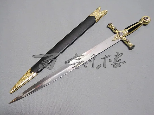 S0360 фремазон TEMPLAR KNIGHT меч масонов W/ножной Кард золото серебро 25 3 дюйма|sword sword|sword