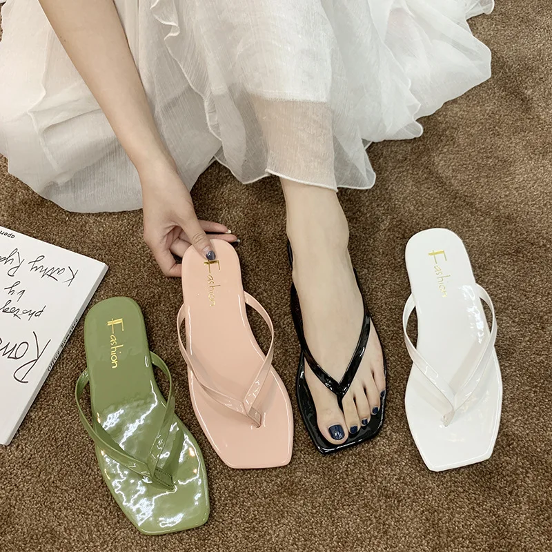 PDMOSY/Летние повседневные Нескользящие женские пляжные вьетнамки шлепанцы