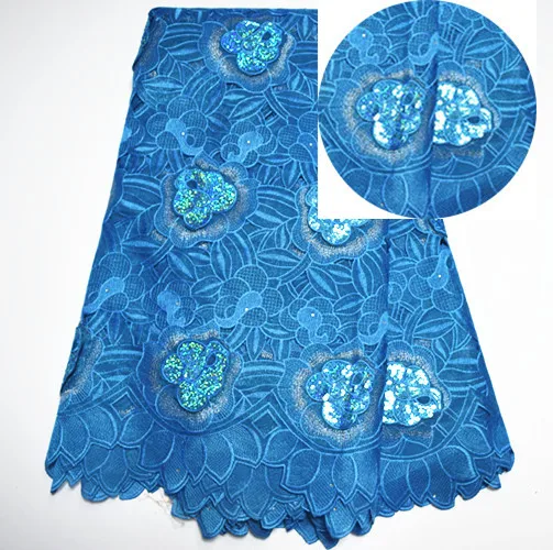 2017 Высокого Качества Африканская блестки Кружевной Ткани Водорастворимым
