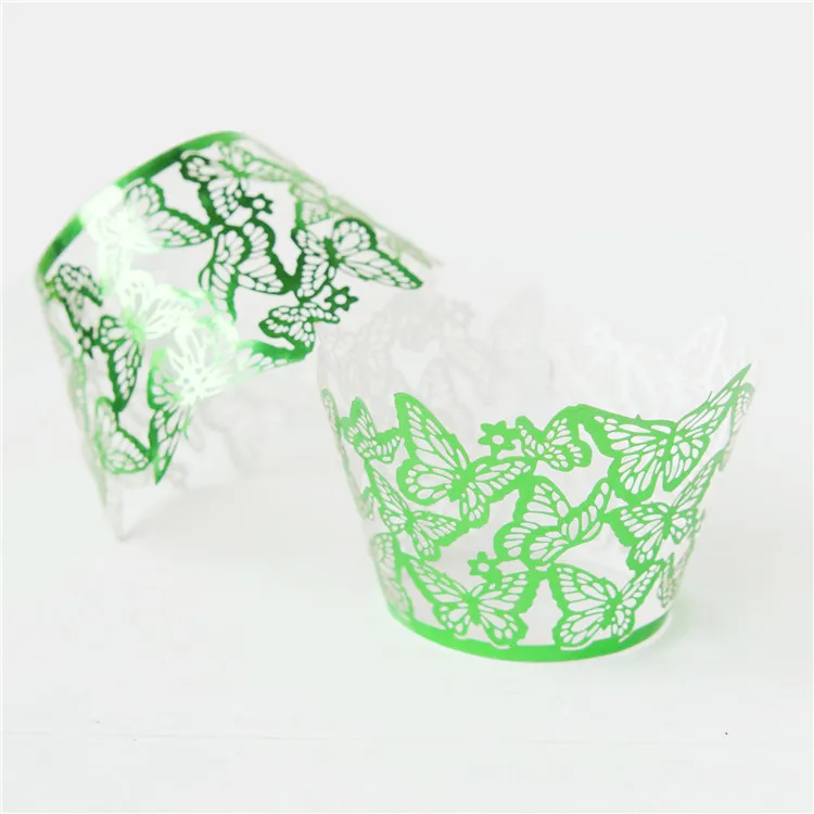 Бесплатная доставка красивые блестящие бумажные украшения в виде бабочек для