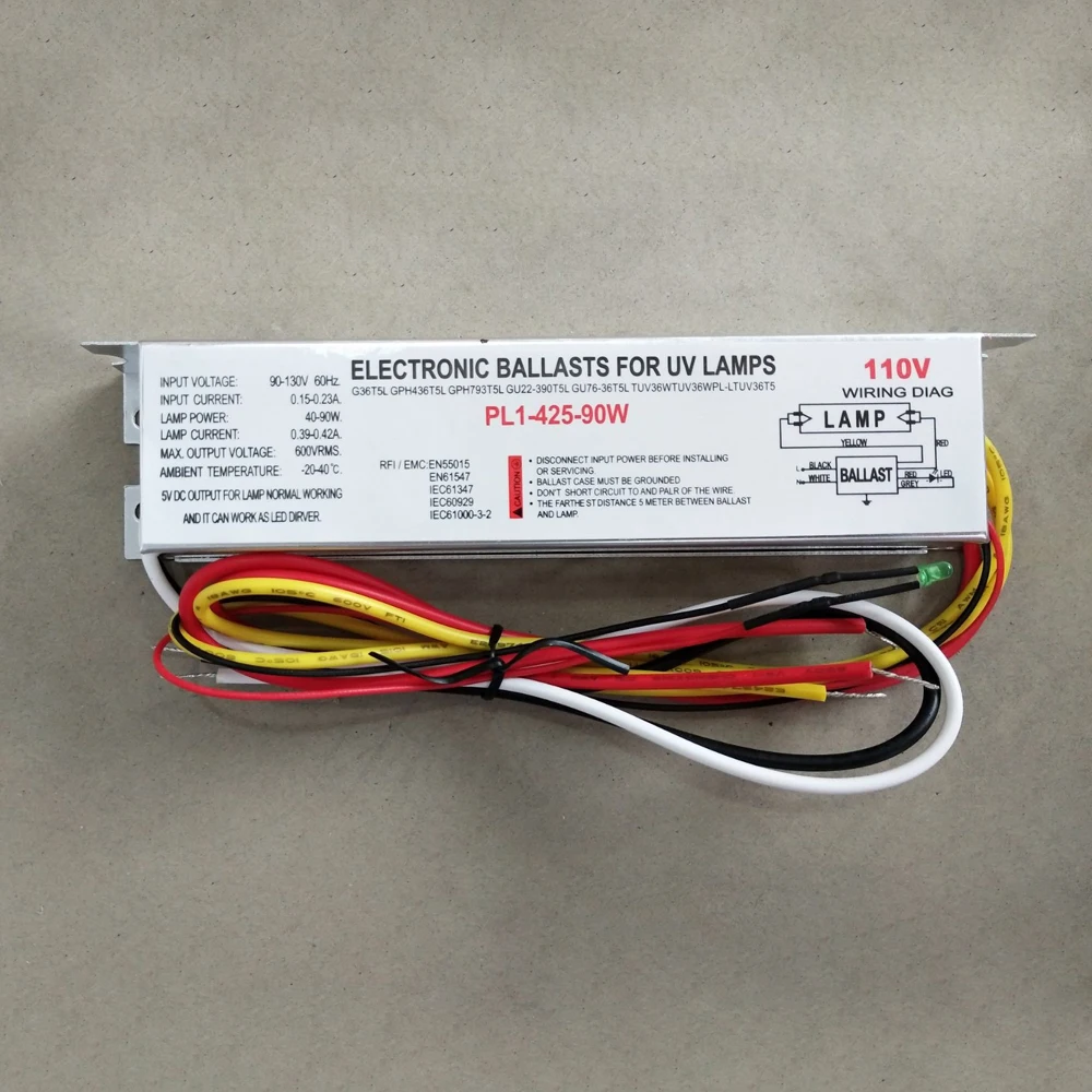 PL1 425 90W 110V гермицидная лампа электронные балласты УФ балласт для ламп G36T5L GPH436T5L