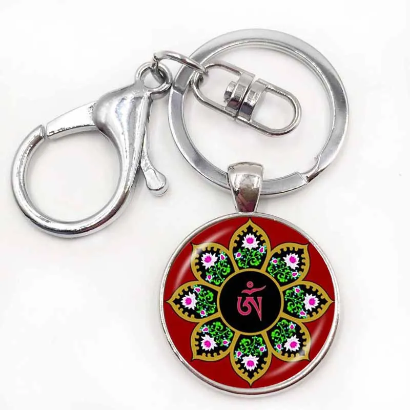 Ом АУМ брелок Будда Кулон &quotНамасте&quot Йога ювелирные изделия символ индуизма