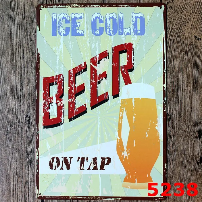 Пиво Вино ура Ретро винтажные металлические знаки напиток Оловянная доска Бар Паб Клуб домашнее настенное художественное украшение живопись железная пластина YN023 - Цвет: YG158