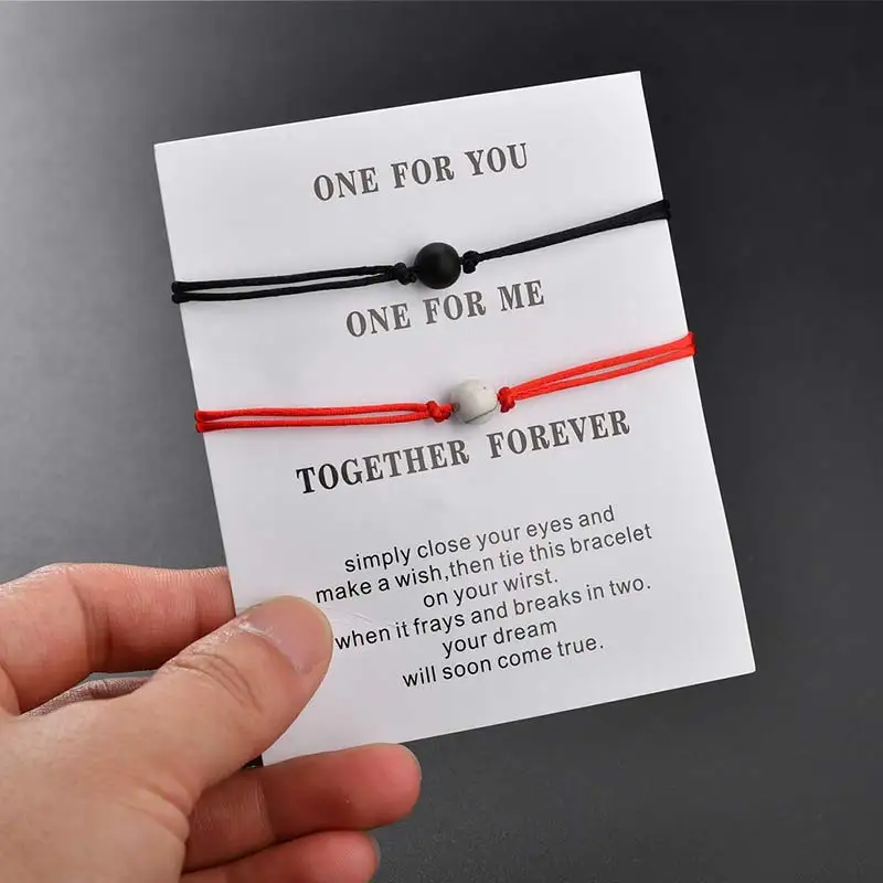 2 шт./компл. Высокое качество красная нить пара браслетов для женщин и мужчин в
