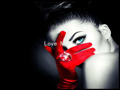 size N DPF24 красная и черная серия Diy квадратная полная алмазная живопись 3D вышивка крестиком Алмазная мозаика вышивка холст домашний Декор картина - Цвет: size N