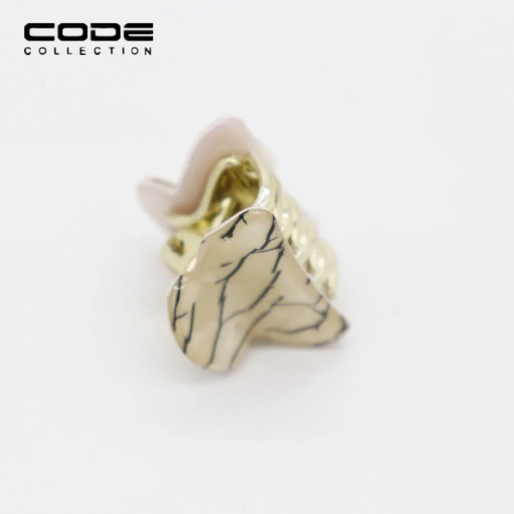 4pcs/set High Quality Cute Gold Color Marbling Concise Hair Claw For Women Girl Wedding Jewelry Accessories Holiday Gift | Украшения и