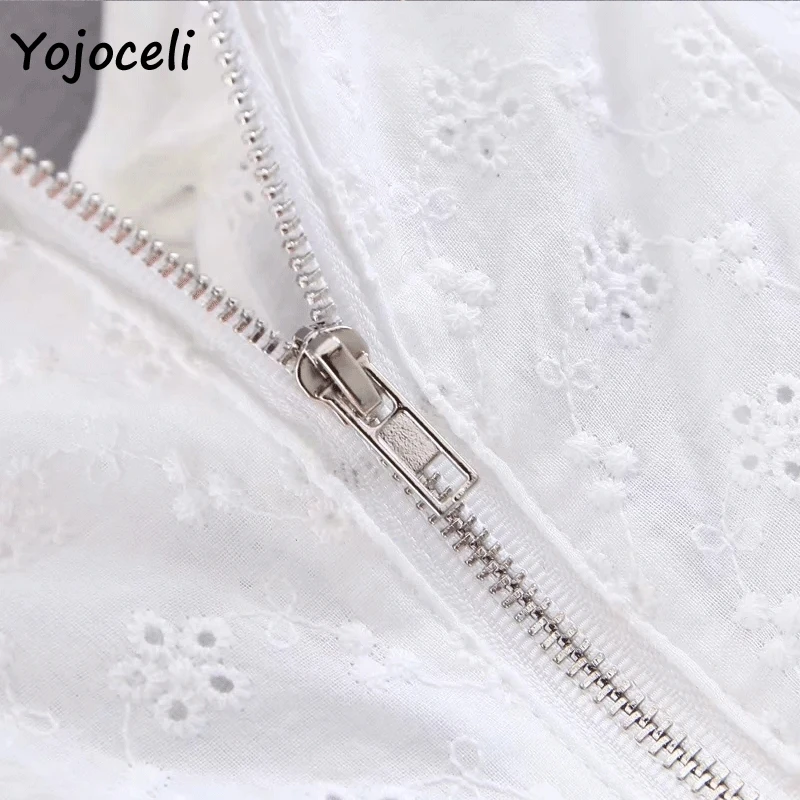 Yojoceli отбеленный хлопок вышивка блузки рубашки топы в стиле Бохо пляжные 2019