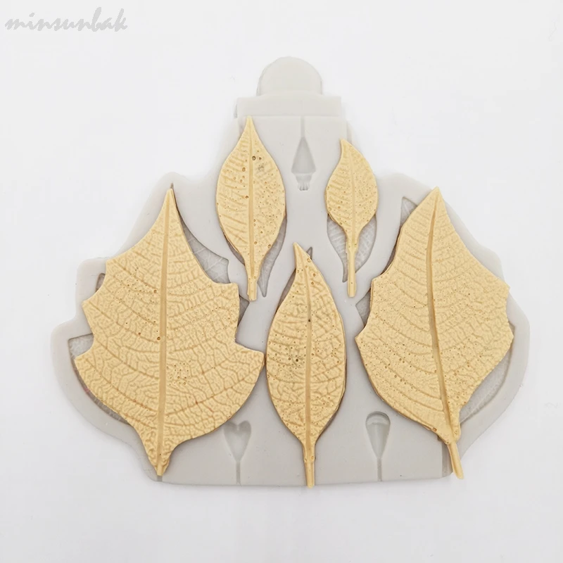 Minsunbak DIY шоколадная силиконовая форма Кленовый лист украшения торта инструменты для выпечки Gumpaste Плесень