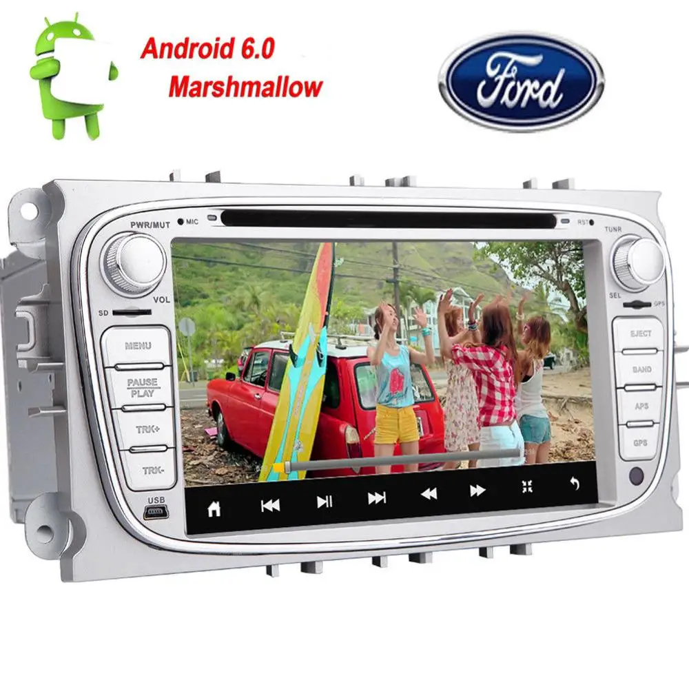 7 &quotAndroid 6 0 Автомобильный DVD стерео плеер gps CANBUS для Focus/Galaxy/Mondeo/S Max|car dvd stereo|car playercar