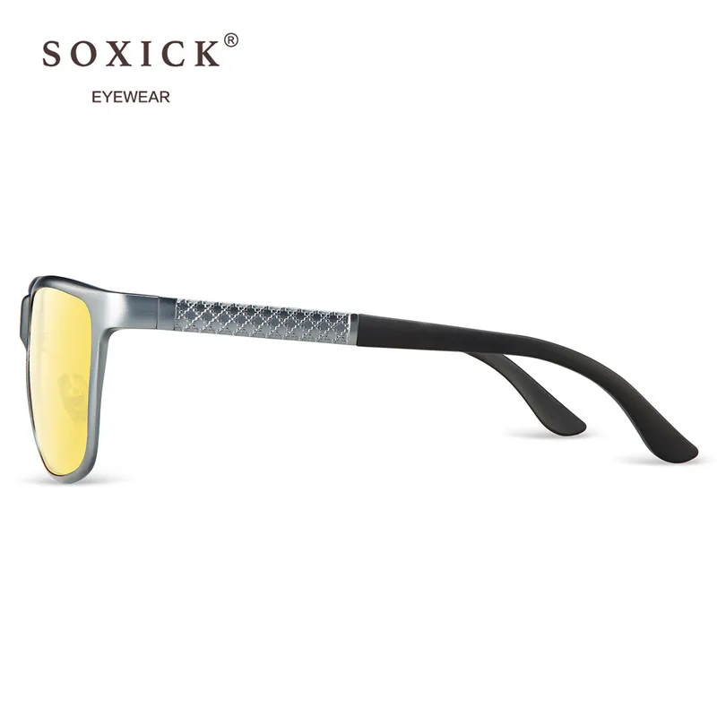 Soxick классические винтажные Поляризованные солнцезащитные очки для мужчин и женщин, желтые солнцезащитные очки с защитой от ультрафиолета, антибликовые очки для вождения автомобиля, очки ночного видения