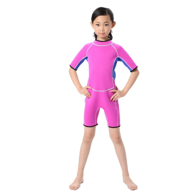 

2018 Diving Suits Children's Anti-UV Short Sleeve Siamese Diving Suits Wetsuit Surf Clothing Swimwear