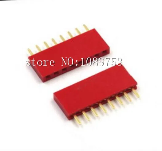50 шт. красный 2 54 мм 1*8 8 Pin Dip Однорядный гнездовой штыревой разъем для DIY|connector