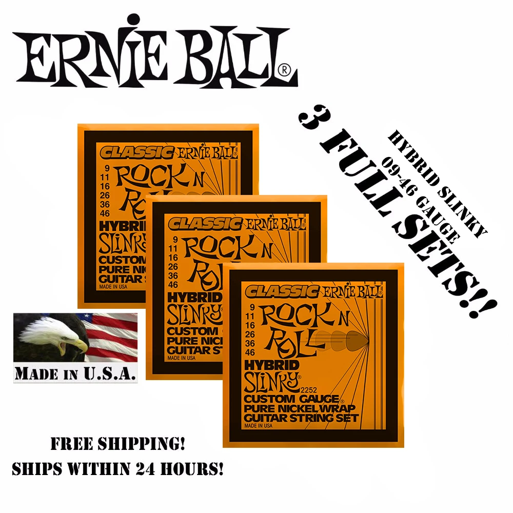 Эрни мяч 2831/2833/2834/2835/2836 Hybrid Slinky круглые раны бас Строки [для детей в возрасте от 5 строка/4-струнной бас-]