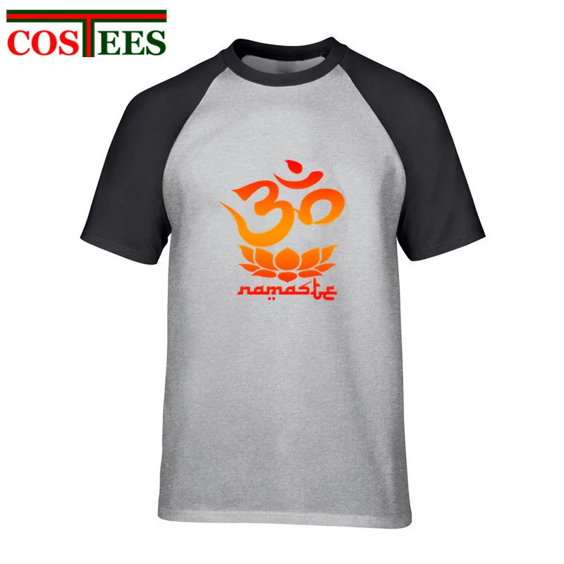 Мужские футболки с цветком лотоса Namaste надписью love design логотипом Будды | Мужская