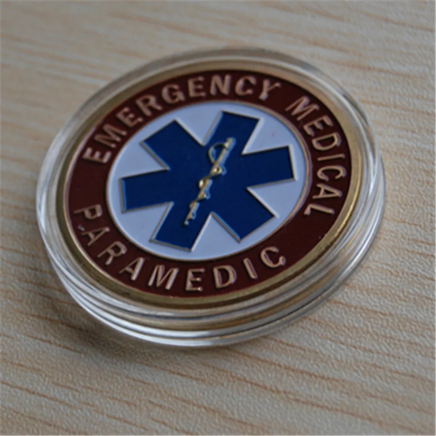 

100pcs/lot Dhl free shipping Emergency Medical Paramedic Challenge Coin