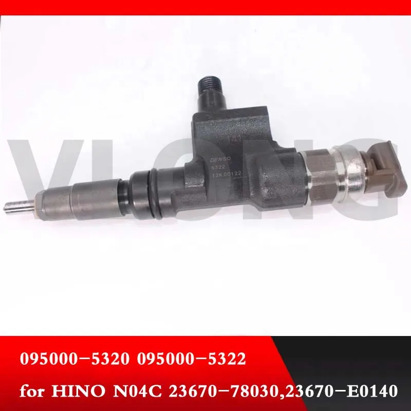 

Genuine New Engine Common Rail Diesel Injector 095000-5320 09500-5322 23670-78030 23670-E0140 HINO N04C Fuel Injector