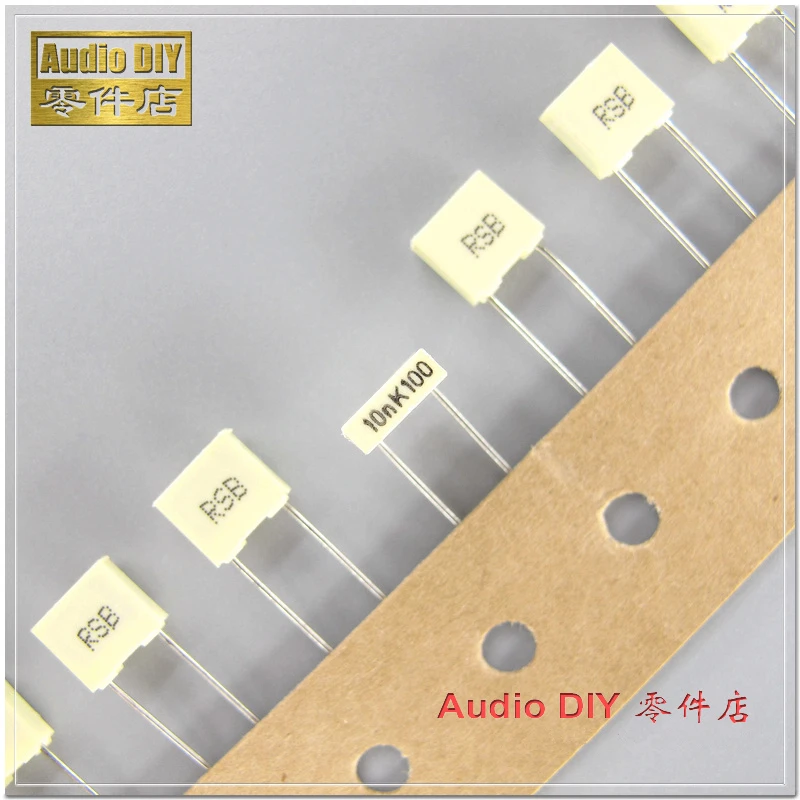 

10PCS/50PCS AV RSB Series 0.01uF 100V 100V0.01uF 10% Copper Foot MKT Film Capacitor 10nF 100V10nF 103 100V103