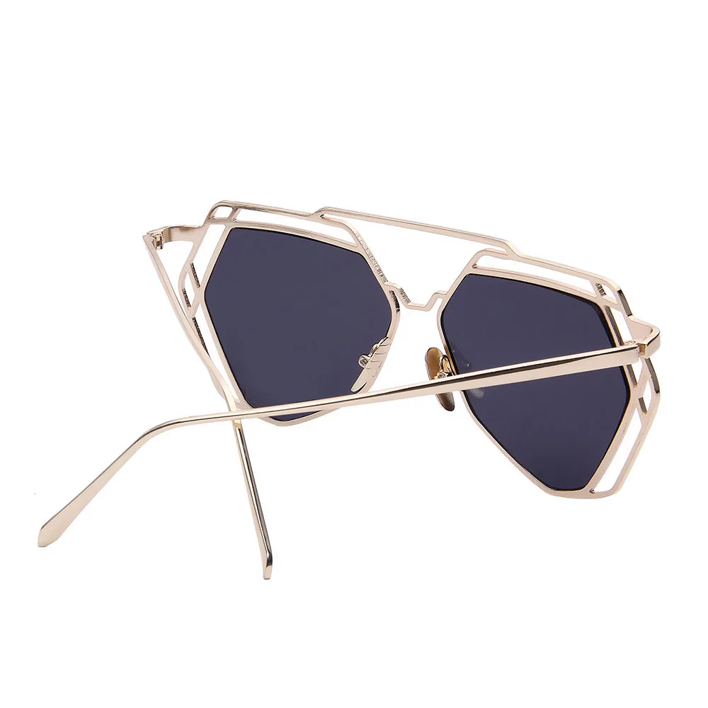 Женские многоугольные очки из металлического сплава с защитой UV400|fashion eyewear|eyewear