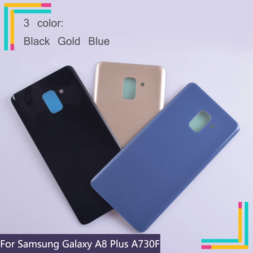 10 шт./лот для Samsung Galaxy A8 + Plus 2018 A730 SM-A730F A730DS A730F Крышка батарейного отсека задняя
