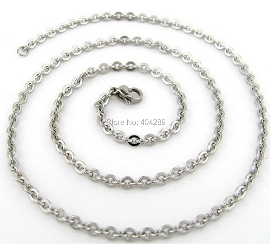 2.4mm (0.6mm)Stainless Steel Cross Cable Chain With Lobster Clasp Thin and Tiny Chains for Women Basic | Украшения и аксессуары
