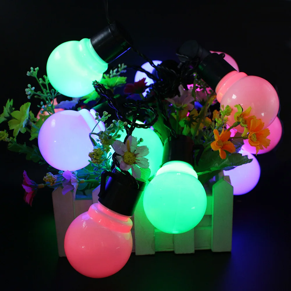 2.5M 5M 10M LED 5CM Big Ball Fairy String lights holiday Light Christmas Party Wedding Outdoor Garland Starry Lights | Лампы и