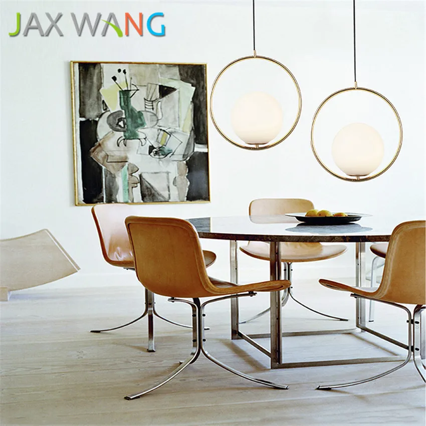 Nordic Clothing Store Chandelier Modern Minimalist Personality Bedside Lamp Bedroom Art Round Glass Dining Room Table Hotel | Освещение