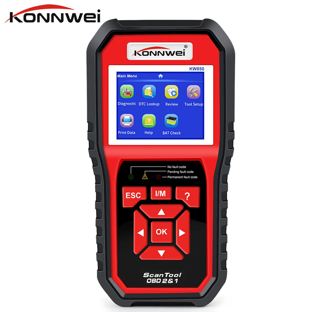 KONNWEI KW850 OBD2 автомобиля Диагностика авто читателя Кода инструмент читает жить