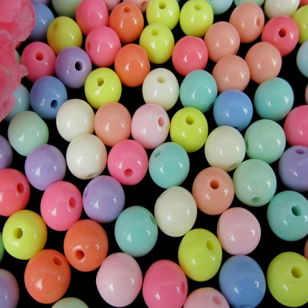 200 шт. разноцветные акриловые Круглые бусины разделители диаметр 6 0 мм подходит