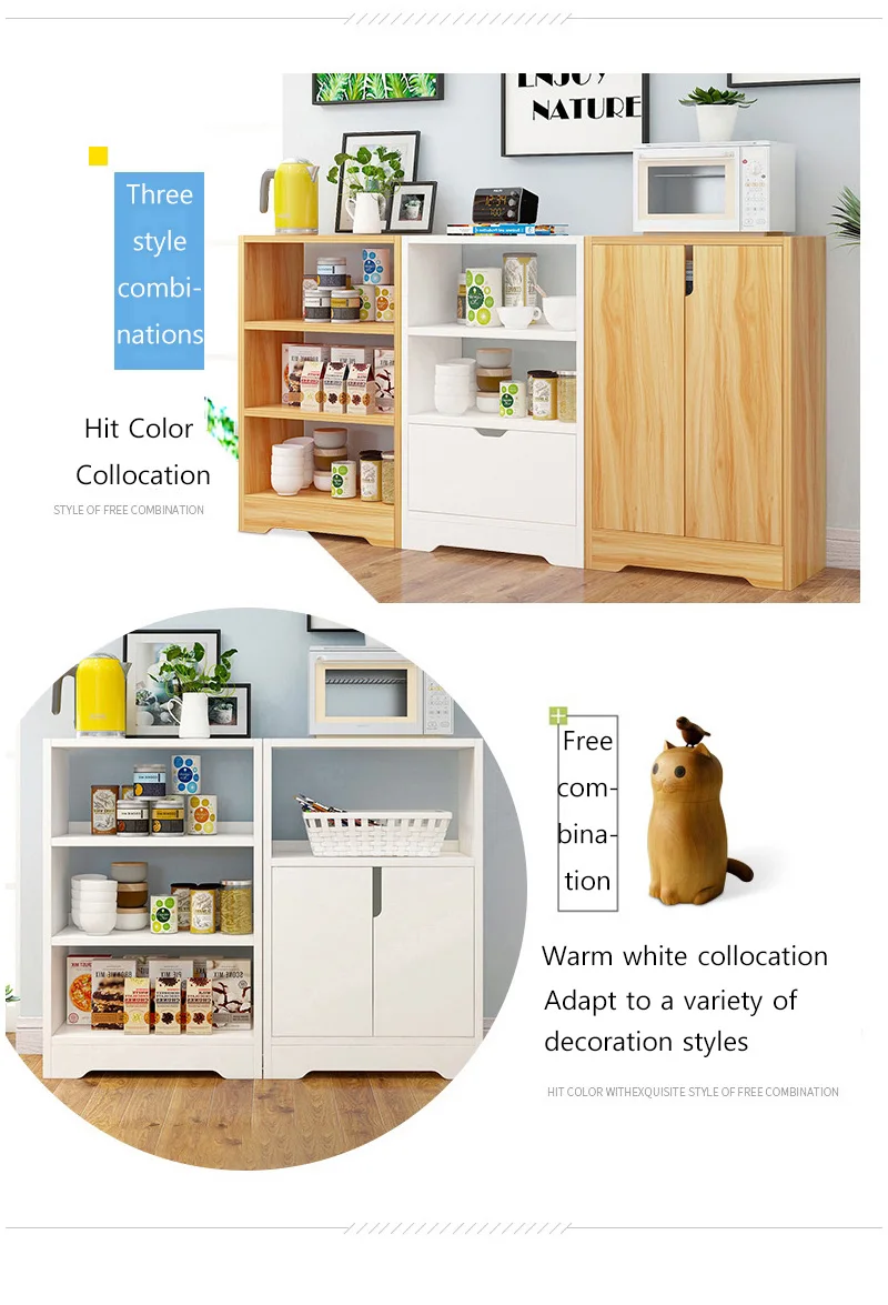 Sideboards Wooden Dining room cabinet Kitchenware organizer Storage Cabinets fashion kitchen Shelf home Furniture