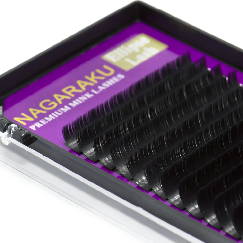 NAGARA 5 cases 8-15 mix length High quality Ellipse Flat False Eyelash Extension Softer Lashes cilia eyelashes | Красота и здоровье