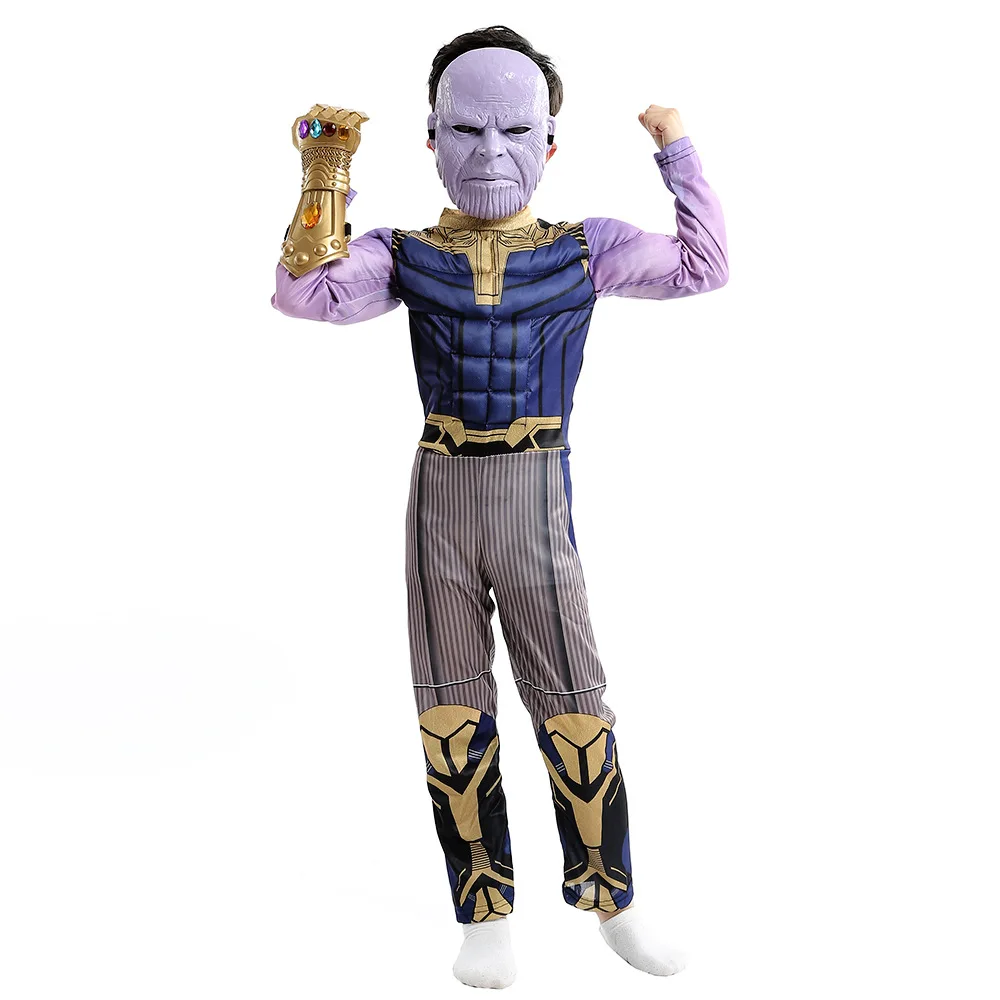 New Avengers 4 Iron Man Thanos Hulk Costume Cosplay Adult Kids Endgame Superhero for Boy Halloween | Тематическая одежда и
