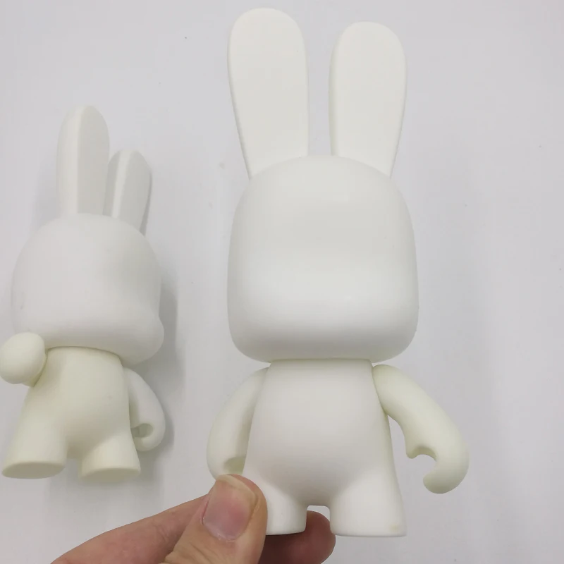 Новое поступление 7 дюймов длинные уши Kidrobot кролик ПВХ кукла DIY Краска пустой белый винил игрушка в Opp мешок
