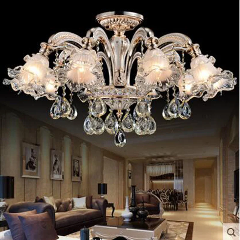 Сплав роскошная атмосфера Джейн европейская хрустальная люстра для гостиной