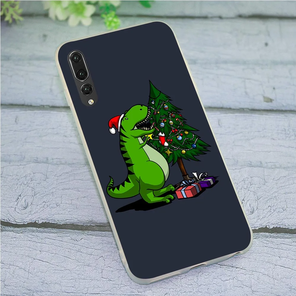Мягкий новогодний чехол из ТПУ для телефона Huawei Honor 6A 10 8 9 Lite 7A Pro 7X 7C Y6 Prime Nova 3