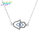 Juya, турецкое ожерелье, циркон, рука Хамса, Фатима, эмаль, от сглаза, кулон, ожерелье для женщин, ювелирные изделия ручной работы