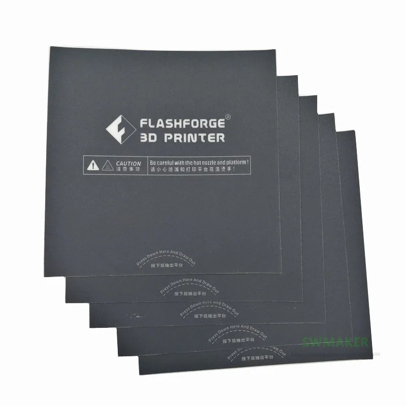 5pcs Flashforge Adventurer 3 | 3 Lite | 3C 3D Printer Build Plate Tape Dark grey Heated Bed Tape Print Sticker
