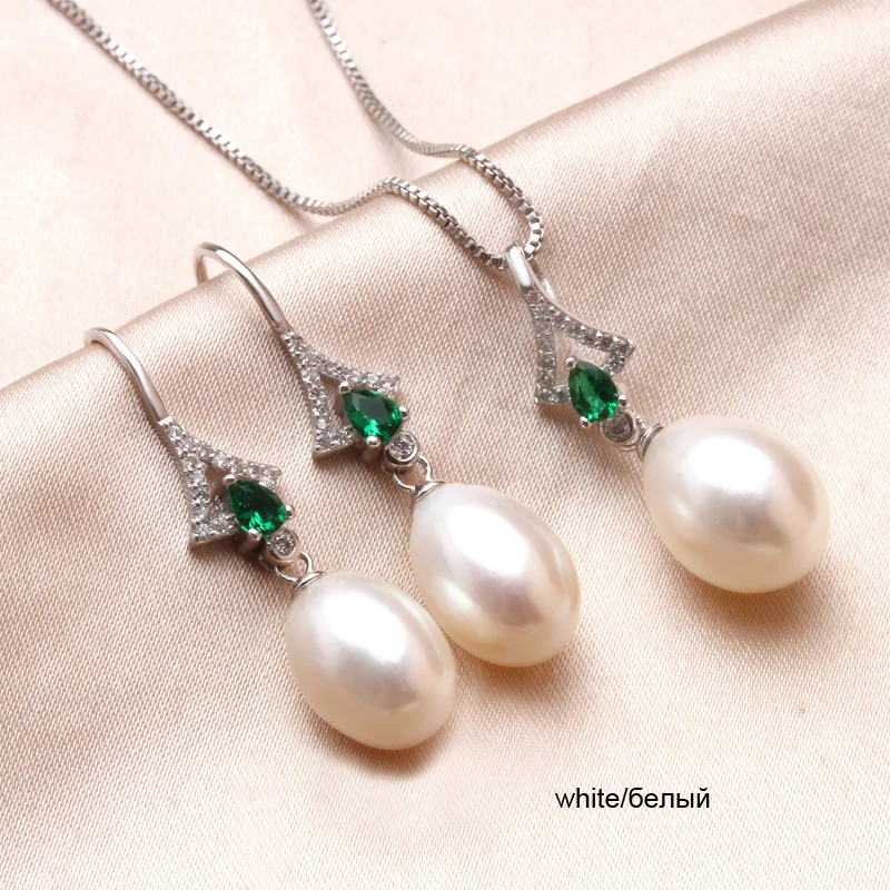 New fashion natural pearl jewelry set for women freshwater with 925 silver wedding mother birthday gifts | Украшения и аксессуары