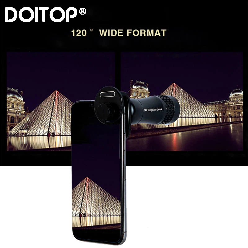 DOITOP 4 в 1 зум мобильный телефон набор линз для iPhone X 8 7 6S 6 Plus Samsung 22x объектив