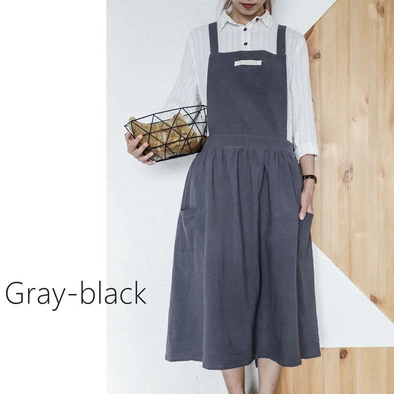 

Женский фартук из хлопка и льна