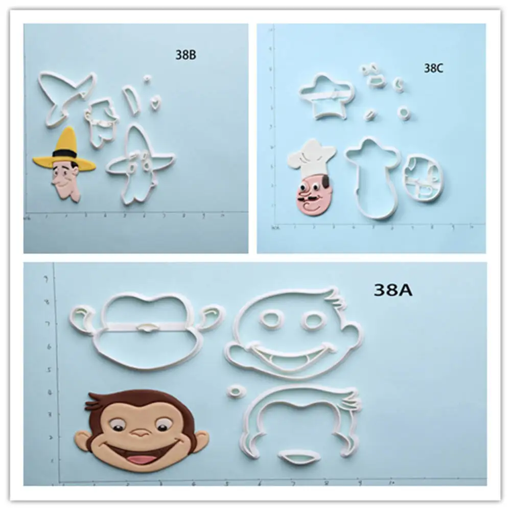 Знаменитый фильм Любопытный Джордж резак печенья набор на заказ 3D Печатный