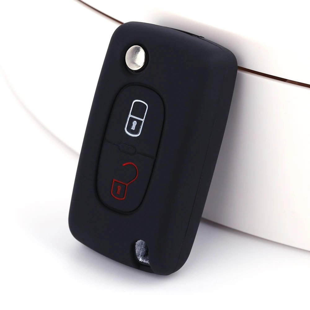 Для peugeot 807 407 308 307 207 CC SW черный 2 кнопки мягкий силиконовый резиновый