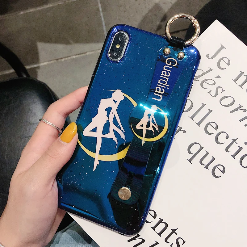 as picture Для iphone 11 pro XR XS max X Сейлор Мун ремешок на запястье мягкий чехол для телефона для iphone 8plus 7 8 7P 6 6S 6p прекрасный тарако чехол - Цвет: as picture