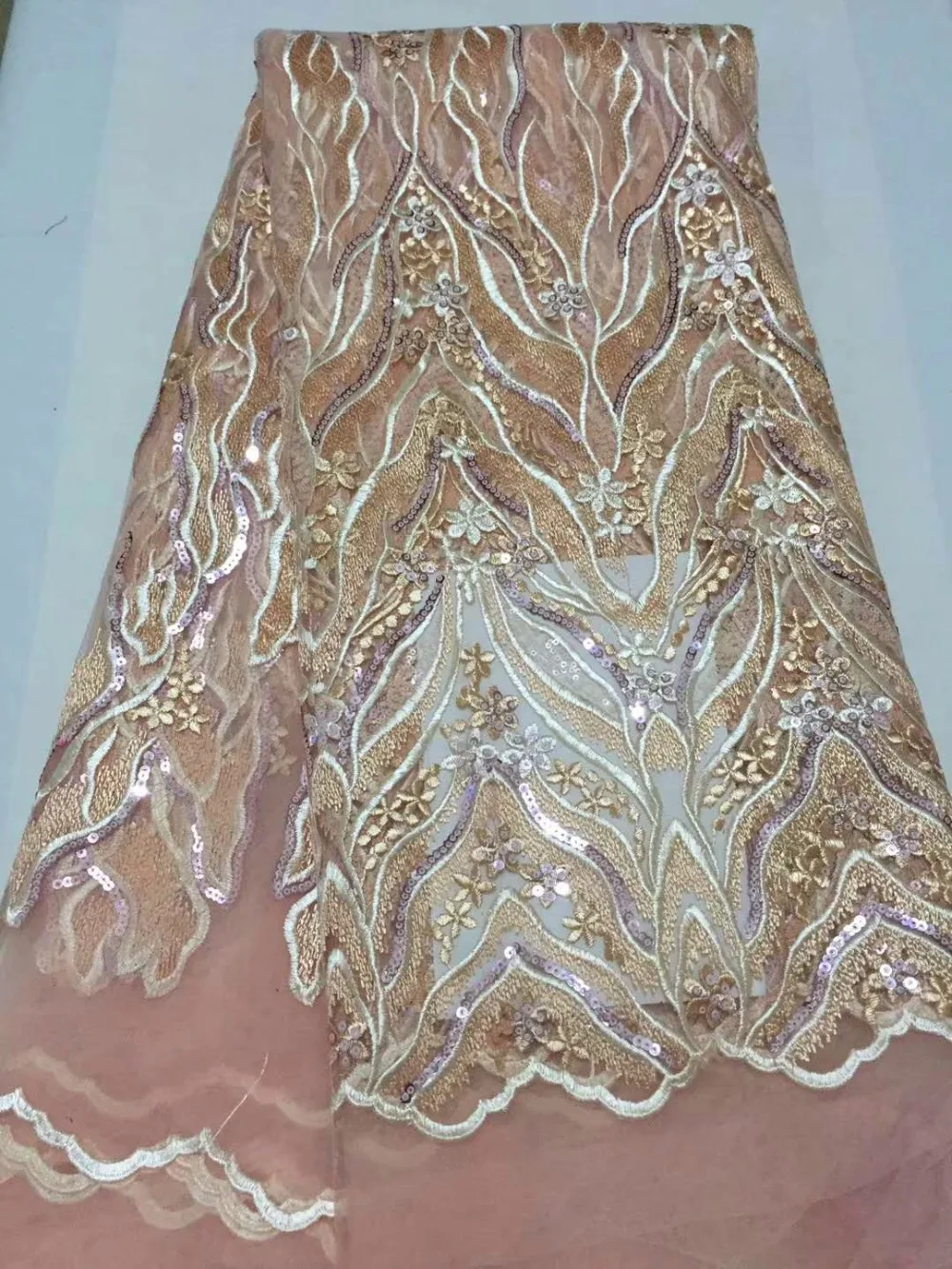 pure White African Lace Fabrics 5 Yards Guipure Fabric 2018 High Quality Beaded Cord For Wedding Dresse | Дом и сад